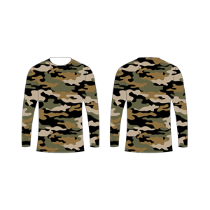 Camiseta de Manga Larga Sublimada Personalizada para Hombre, Patrón Clásico de Camuflaje Woodland, 100% Trackstar OEM, Marca Privada TSI-G05-P0775 - Product Image 2