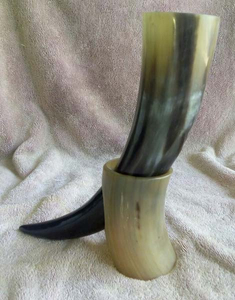 Authentic Handcrafted 300ml Viking Drinking Horn <b>Mug</b> Large Capacity <b>Thermal</b> Hot Beer Tumbler for Mead Enthusiasts' Wedding - Product Image 1