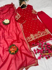 ชุดงานปักผ้า Georgette สังเคราะห์หนักล่าสุดออกแบบโดย fabzone - Product Image 4