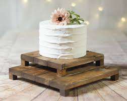 Hot Sale Customized Wood Rotating Cake <b>Stand</b> Holder Rustic <b>Cupcake</b> <b>Stand</b> for Wedding Cakes Wholesale OPP Bag Packing - Product Image 2