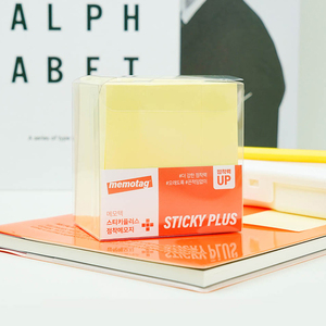 [HansolMTS] Factory Direct Sticky PLUS Sticky Notes 2 Designs Coins non bouclés Bloc-notes adhésif réutilisable - Product Image 1