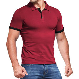 Top meilleure qualité nouveau Style été 100% coton décontracté confortable Streetwear léger col polo manches courtes hommes T-Shirt - Product Image 5