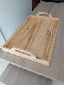 MEILLEUR PLATEAU DE SERVICE EN BOIS NATUREL ROND PERSONNALISÉ pour la cuisine, la maison ou l'hôtel Articles de style classique pour la fête ou le service alimentaire - Product Image 4