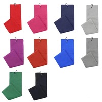 Accessoires de golf : Nettoyeur de clubs de golf imprimé multicolore en microfibre de polyester gaufrée magnétique, durable, élégant, cadeau d'affaires pour le golf