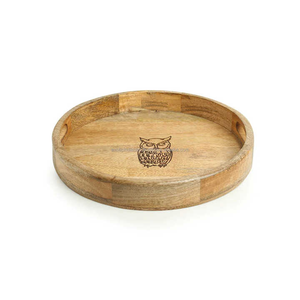 Bandeja Redonda de Madera de 8.6 Pulgadas a Precio Competitivo, Diseño Tradicional para Bodas y Fiestas, Alta Calidad a Precios Bajos - Product Image 4