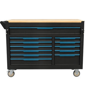 Armoire à outils modulaire robuste et antivol OEM à 12 tiroirs avec plan de travail pour <span class=keywords><strong>garage</strong></span>, atelier, réparation, stockage - Product Image 1