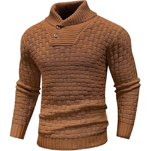 High Quality Custom Logo Solid Color Men Soft <b>Knit</b> Design-Wholesale Polyester Sweater - Product Image 6