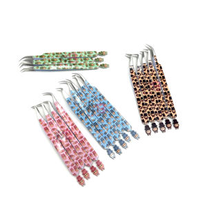 Pinzas de Acero Inoxidable con Diseño de Muñeca para Extensión de Pestañas, Pinzas Sostenibles sin Fibra con Punta Puntiaguda, Alta Demanda - Product Image 1