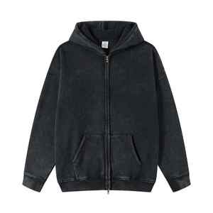 Sudaderas con Capucha para Hombre de Alta Calidad 2026, Nuevo Diseño, Algodón Lavado con Ácido, Estilo Urbano con Cremallera y Forro Polar - Product Image 2