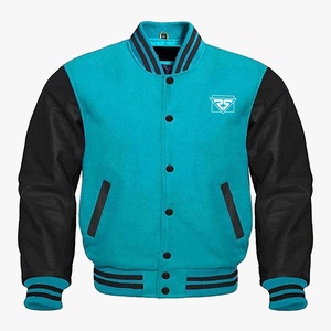 Manufacturer Factory Classic Lettermen Jacket Custom Size <b>Coat</b> Men Washed Cargo <b>Black</b> Varsity Jacket - Product Image 1