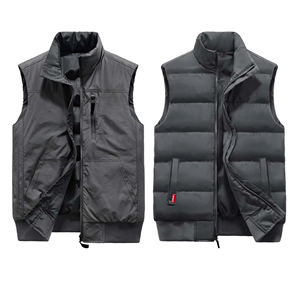 Chaleco Acolchado Personalizado con Capucha, Ligero, Impermeable, Cortavientos, para Invierno, Talla Grande, Sin Mangas, con Bolsillos Laterales, a la Moda - Product Image 3