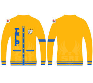 Sigma Gamma Rho Soror Embroidery Women Greek Acrylic <b>Cardigans</b> | Sorority Embroidered Custom Made Women Acrylic <b>Cardigan</b> Sweater - Product Image 5
