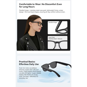 Gafas Inteligentes con Cámara Dual 1080P, Traducción por IA, Control por Aplicación WiFi, Marco de Plástico y Titanio, Resistentes al Agua IPX4 - Product Image 3