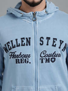 Sudadera con capucha de algodón 100% de secado rápido para hombre, corte ajustado, con cremallera completa, logotipo personalizado, OEM, estilo urbano, invierno, venta al por mayor - Product Image 4