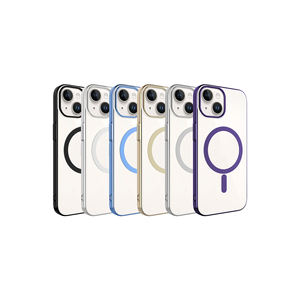 Étui de charge sans fil en silicone violet foncé Netzy pour iPhone 15 Pixel compatible MagSafe SAF+A - Product Image 2