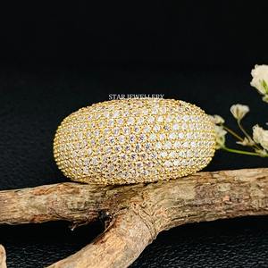 Anillo de Boda de Lujo Cristiano para Mujer, con Diamante Natural de Corte Brillante Redondo, Oro Sólido de 14K, Engaste de Garras, Marca STAR JEWELRY - Product Image 2