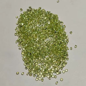 Piedras preciosas de peridoto de corte brillante redondo natural de 2mm Piedras sueltas facetadas verdes - Product Image 4