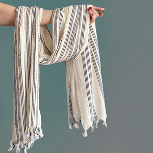 Taste Trends Luxury 100% Raw Cotton Turkish Peshtemal Fouta Quick Dry Striped Beach Pool <b>Towel</b> Sand Free Absorbent Custom Logo - Product Image 2