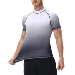 Diseño OEM de manga corta Rush Guard de secado rápido de la mejor calidad liso para invierno elegante personalizado en blanco de alta calidad - Product Image 1