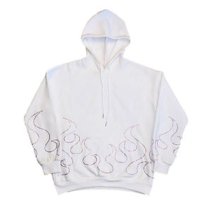 Top tendance vêtements d'hiver pour hommes 2023 sweats à capuche en strass à ourlet effiloché pour hommes sweats à capuche basiques sans ourlet et poches - Product Image 3