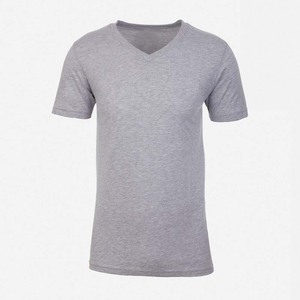 Nouvelle chemise d'été pour hommes T-shirt à col en V de couleur unie - Product Image 1