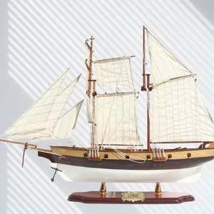 โมเดลเรือ LYNX ทำจากไม้ธรรมชาติ ทาสีด้วยเทคนิคพิเศษ รูปทรงอิสระ ของตกแต่งบ้าน ศิลปะฮวงจุ้ย ของสะสม ของตกแต่งบ้านสไตล์จีน - Product Image 1