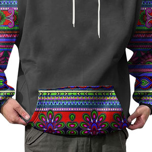 Sudadera con capucha de algodón de gran tamaño para hombre, Jersey informal de invierno de 100% poliéster con capucha y sublimación de patrón sólido - Product Image 4