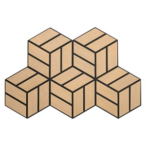 Paneles Autoadhesivos Acústicos Hexagonales de Madera Ecológica Moderna para Paredes con Soluciones de Diseño Gráfico - Product Image 1