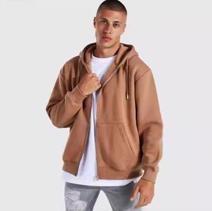 Sweat à capuche zippé personnalisé effet vieilli pour homme, 100% coton, entièrement zippé, thermique, imperméable, écologique, faible MOQ - Product Image 4