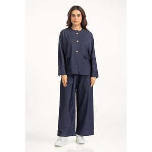 เสื้อลินินลำลอง WM-COD-WS25-004T ระบายอากาศได้ดี ดีไซน์เรียบง่าย แบบไม่มีปก ทรงปกติ - Product Image 6