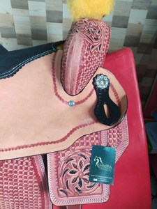 Haute qualité personnalisé Western baril en cuir cheval course selle Tack Set vente chaude anglais équipement d'équitation en gros - Product Image 3