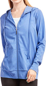 100% coton sweats à capuche zippés pour femmes impression de logo personnalisé Streetwear à capuche avec service OEM pour l'hiver - Product Image 6