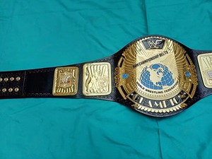 Hongmioo Fédération Mondiale de Lutte – Plaque de ceinture en alliage or et bleu, boucle imprimée par transfert thermique, style sportif, 26CM X 120CM - Product Image 5