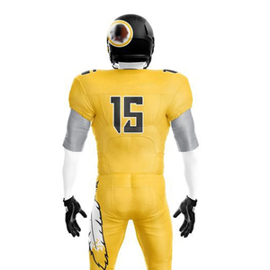 Venta caliente Reversible Uniforme de fútbol americano Logotipo de equipo personalizado Transpirable Suave Tallas grandes Conjuntos de manga corta 20 Conjuntos MOQ - Product Image 5