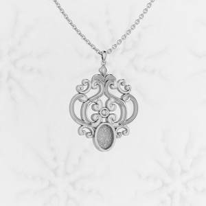 Genuino 925 plata esterlina 25mm diseño de filigrana Vintage Ajuste de montaje Semi 14K chapado en oro Base en blanco encanto joyería encontrar - Product Image 4