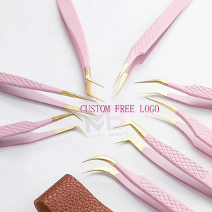 แหนบต่อขนตาปลายแหลมแบบมืออาชีพ ขายส่ง ขนาด 45 90 องศา คุณภาพสูง ผลิตจากสแตนเลส ด้ามจับสบาย - Product Image 5