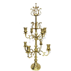 Candélabre en aluminium durable à 20 bras, décoré, pour la décoration de la maison et les célébrations de Pâques - Product Image 1