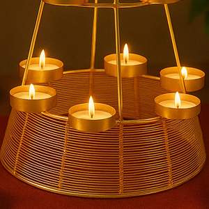 Candelabro de Cristal Metálico con Diseño Clásico y Simple que Realza la Decoración Festiva y Agrega un Brillo Radiante a Cualquier Ambiente - Product Image 2