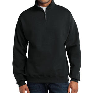 Oem Customizable <b>Half</b> <b>Zip</b> Pullover <b>Sweatshirt</b> <b>Men's</b> Cotton Blended Blank <b>Half</b> <b>Zip</b> Knitted <b>Sweatshirt</b> For Sale - Product Image 4