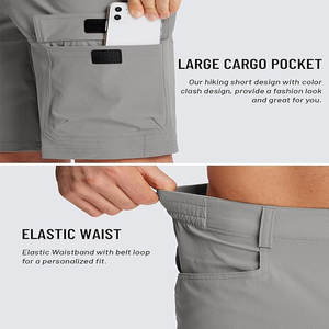 Men's 100% Cotton Khaki <b>Stretch</b> Canvas Board <b>Shorts</b> Plus Size Casual Breathable Eco-Friendly Windproof Quick Dry Mid Waist - Product Image 5