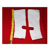 Chaussettes de soutien de la cheville unisexes en polyester/nylon rouge, protège-tibias pour le football, le basketball, le soccer, protection des jambes, vêtements de sport et de fitness