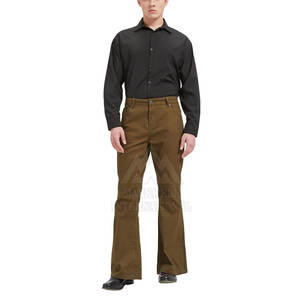 Pantalon évasé respirant pour homme Pantalon large Tissu en coton doux pour un pantalon évasé confortable et décontracté - Product Image 4