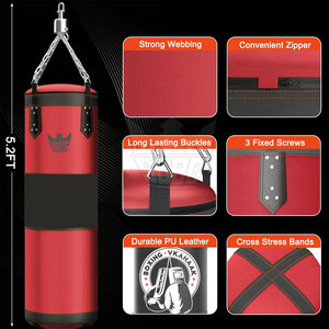 Sacos de Boxeo Resistentes de Alta Calidad para Gimnasio y Fitness, Cómodos, de Cuero PVC Duradero, con Logotipo Personalizado, Servicio OEM, Rellenos de Arena, SAQIB CO - Product Image 3