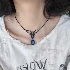 Personalized Handmade Macrame Labradorite Necklace Natural Stone Collarbone Jewelry Custom <b>Crafted</b> - Product Image 4