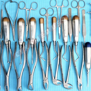 Allemand 74 pc chirurgie buccale dentaire extraction ascenseurs forceps kit instrument set kit haute qualité qualité allemande - Product Image 4