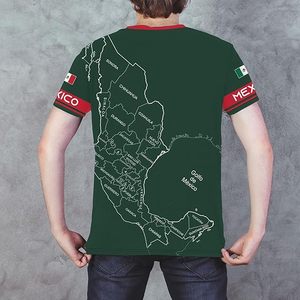 Camiseta de Fútbol con Diseño del Mapa de México, Verde, de Poliéster, con Emblema Nacional y Patrón de Estados - Product Image 3