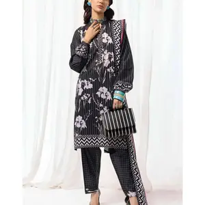 New Traditional Style Hot Sale Summer Pakistani formal and Casual Dress For Women / New summer lawn Cotton Dress