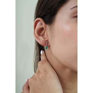 Vintage 18K Gold Chandelier Drop <b>Earrings</b> with <b>Pearl</b> and Moissanite for Wedding - Product Image 6