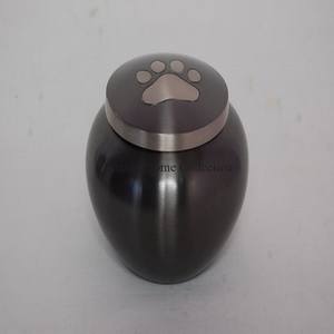 Urnas para cenizas funerarias decorativas de Metal de aspecto atractivo, polvo de Color blanco recubierto con tapa de Color dorado, macetas para cenizas fundidas en aluminio - Product Image 3