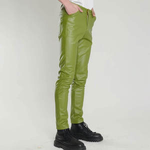 2025 nouvelle dernière conception légère Faux cuir hommes survêtement pantalon prix de gros pantalon personnalisé couleur survêtement Pent hommes - Product Image 5